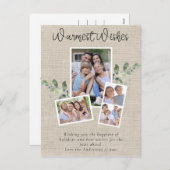 最も温かい願い バルコニー ユーカリ 写真 コラージュ シーズンポストカード (正面/裏面)