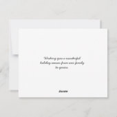 最も温かい願い 面白いサーフィンサンタとビーチ シーズンカード (裏面)