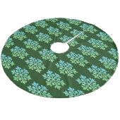 最も濃い緑と雪の結晶のツリースカート フリース ツリースカート (アングル)