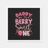 最も甘いひとりのイチゴの誕生日パパ スタンダードカクテルナプキン (正面)
