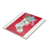 最も甘いヴィンテージの世紀半ばのクリスマスの子ネコ タイル (側面)