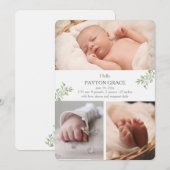 最も甘い到着の写真の誕生の発表 案内状 (正面/裏面)