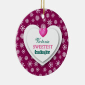 最も甘い孫娘のあずき色の雪片A12 セラミックオーナメント (右)