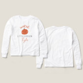 最も甘い小さなカボチャ名前をカスタムする少年 (デザイン 正面＆背面)