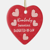 最も甘い義理の娘の赤いハートV09 セラミックオーナメント (右)