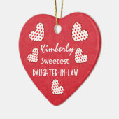 最も甘い義理の娘の赤いハートV09 セラミックオーナメント (左)
