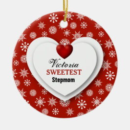 最も甘いSTEPMOM赤と白の雪片A1 セラミックオーナメント
