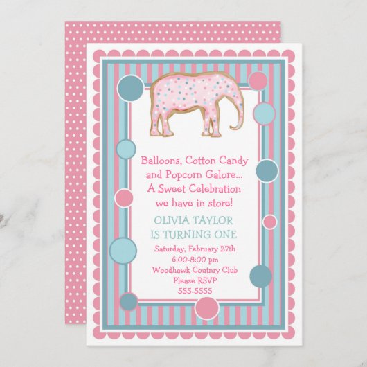 最も甘く小さいサーカスの招待状 招待状 (正面/裏面)
