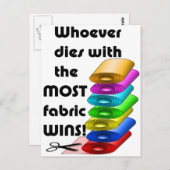 最も生地で死ぬ者が勝つ！ ポストカード (正面/裏面)