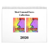 最も異常な顔収集おもしろいカレンダー カレンダー (カバー)