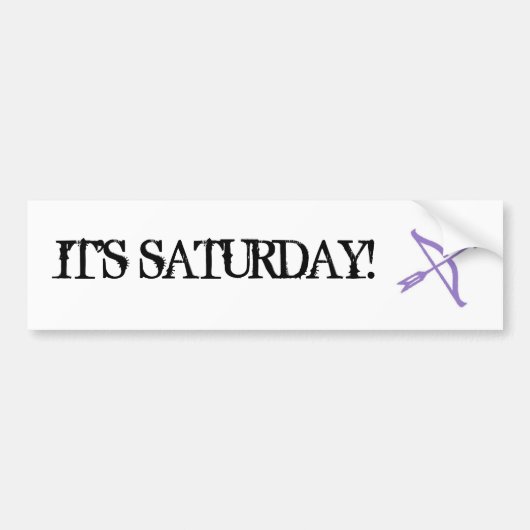 最も白い子供Uは知っています-それは土曜日です! バンパーステッカー (正面)