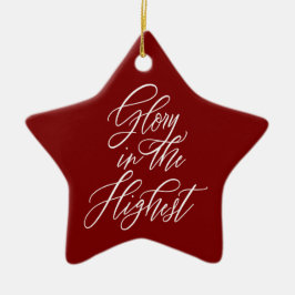 最も神聖なクリスマスの赤 セラミックオーナメント