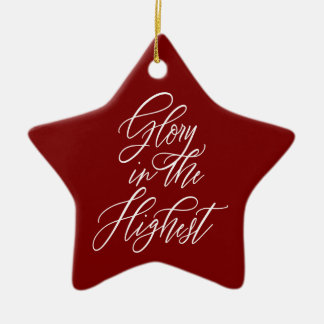 最も神聖なクリスマスの赤 セラミックオーナメント