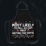 最も秋眠っている最初のおもしろいクリスマス家族 エプロン<br><div class="desc">最も秋眠っている最初のおもしろいクリスマス家族</div>