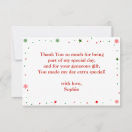 最も素敵なクリスマスの時間 サンキューカード