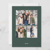 最も素敵なクリスマス　エレガントな緑の写真 シーズンカード (裏面)