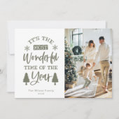 最も素敵な年のクリスマス写真 シーズンカード (正面)