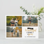 最も素敵な時期から マスタードホリデー フォトコラージュ カード (スタンド正面)