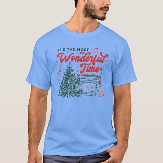 最も素敵な時期のクリスマスデザイン Tシャツ (正面)