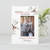 最も素敵な時期のホリデー写真 シーズンカード (スタンド正面)