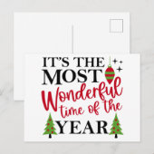 最も素敵な時期のホリデー ポストカード (正面/裏面)