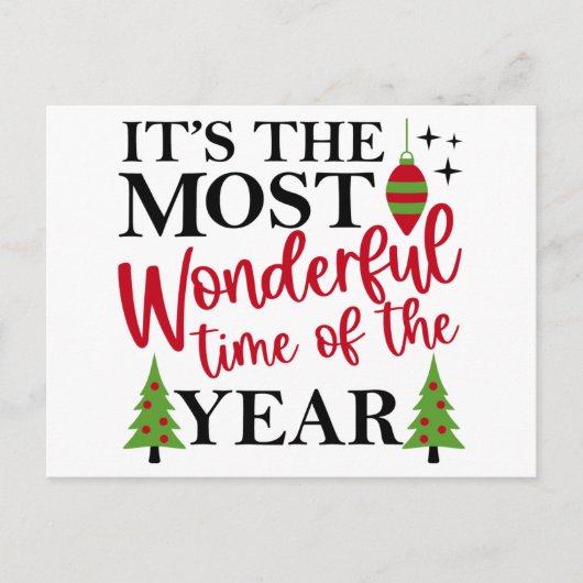 最も素敵な時期のホリデー ポストカード (正面)