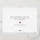 最も素敵な時期のモダンな写真 箔シーズンカード (裏面)