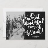 最も素敵な時期 | ブラック ホリデー フォト 招待状 (正面)