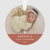 最も素敵な時間 赤ちゃんの初めてのクリスマス アクリル オーナメント (正面)