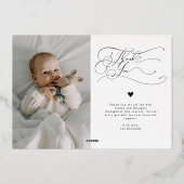 最も素敵な贈り物 誕生のお知らせ ホリデーシーズン 箔招待状 (裏面)