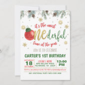 最も素敵な1年の時間 誕生日 招待状 (正面)