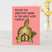 最も素晴らしいお母さん猫カード カード (黄色い花)