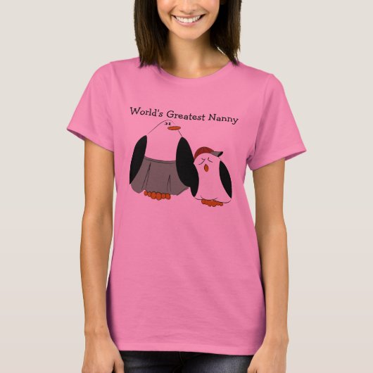 最も素晴らしいかわいい漫画のペンギンの世界 Tシャツ (正面)
