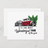 最も素晴らしいこの時期 ホットロッド ポストカード (正面/裏面)