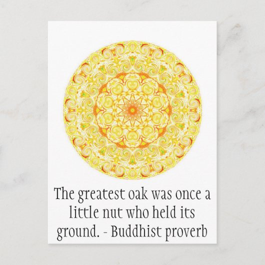 最も素晴らしいカシはかつて…握った小さいナットでした ポストカード (正面)