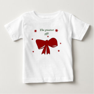 最も素晴らしいギフトの弓乳児の幼児のワイシャツ ベビーTシャツ