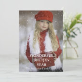 最も素晴らしいクリスマス自分の写真を追加 シーズンカード (スタンド正面)