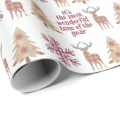 最も素晴らしいタイムウッドランド雪片パターン ラッピングペーパー (ロールコーナー)