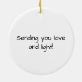 最も素晴らしいタイムエレガントブルー金ゴールドグリッター セラミックオーナメント (裏面)