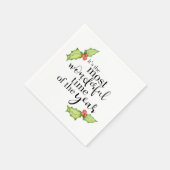 最も素晴らしいタイムクリスマス引用文書道 スタンダードカクテルナプキン (角)