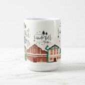 最も素晴らしいタイムタウンランドスケープクリスマス コーヒーマグカップ (中央)