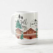 最も素晴らしいタイムタウンランドスケープクリスマス コーヒーマグカップ (正面左)