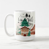 最も素晴らしいタイムタウンランドスケープクリスマス コーヒーマグカップ (左)