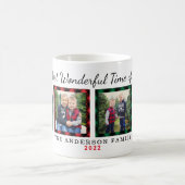 最も素晴らしいタイムプレイドクリスマスフォト コーヒーマグカップ (中央)