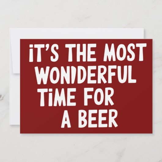 最も素晴らしいビールが飲めるクリスマス シーズンカード (正面)