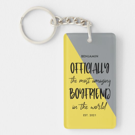 最も素晴らしいボーイフレンドの年が始まる キーホルダー (正面)