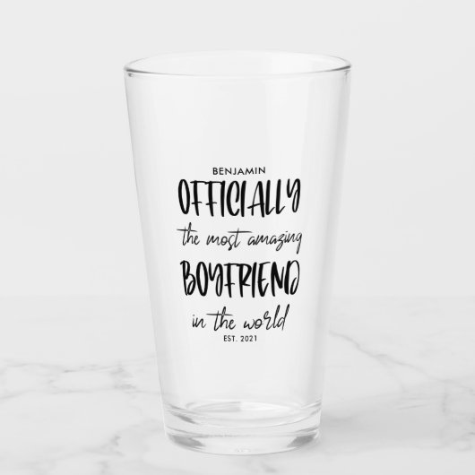 最も素晴らしいボーイフレンドの年が始まる タンブラーグラス (正面)