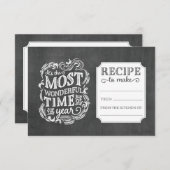 最も素晴らしいヴィンテージシャルボードレシピカード (正面/裏面)