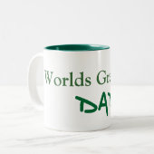 最も素晴らしい世界パパ ツートーンマグカップ (正面左)