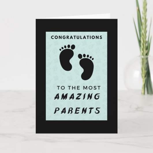 最も素晴らしい両親へおめでとう – 青 カード (正面)